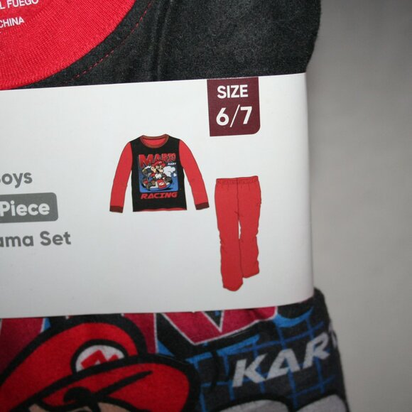 🏅 NTW MARIO KART PJs BOYS 6 7 PAJAMAS SET SHIRT PANTS GAMER NINTENDO BRAND NEW - Picture 9 of 10